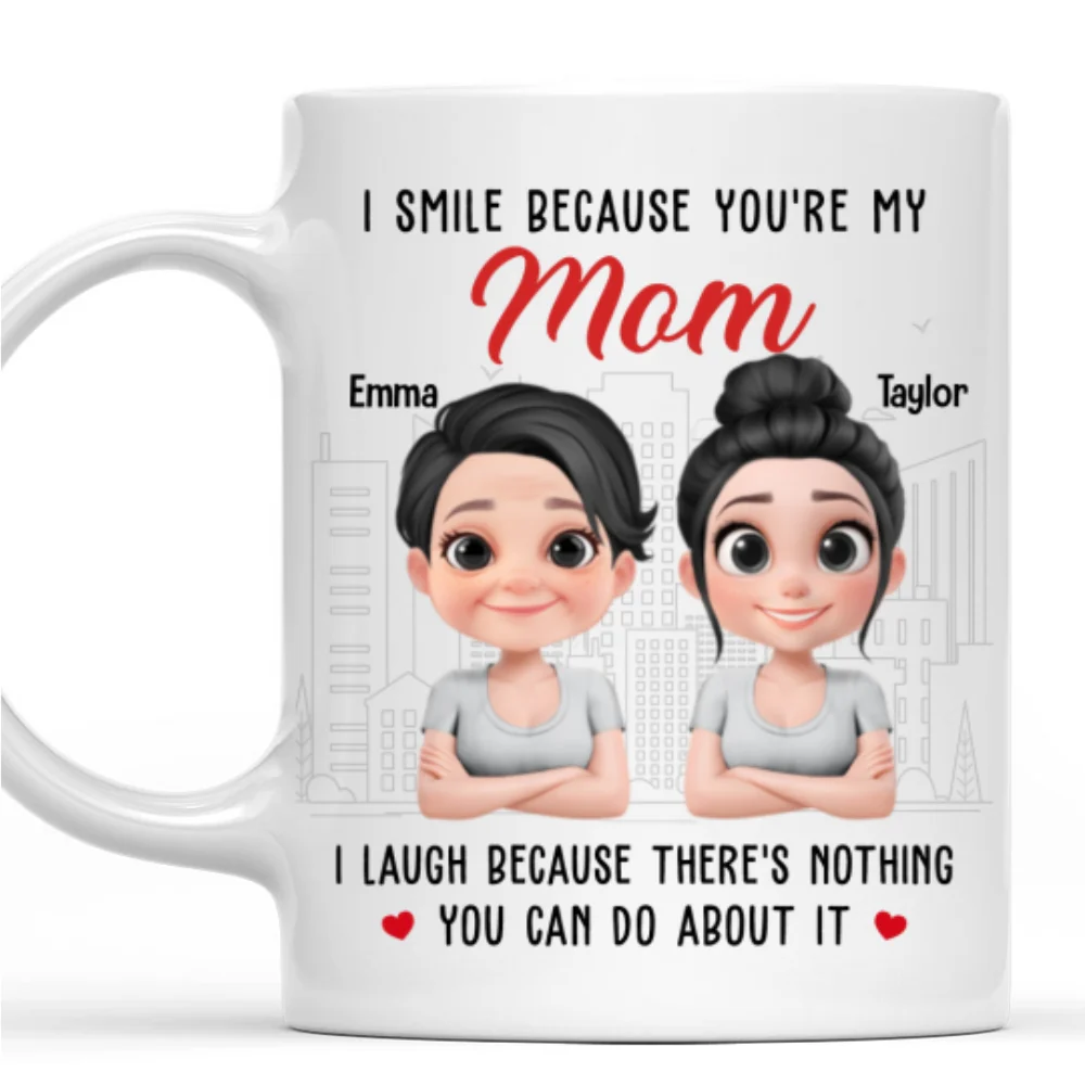 I Smile Because You Are My Mother - Personalized Custom Coffee Mug - Image 6