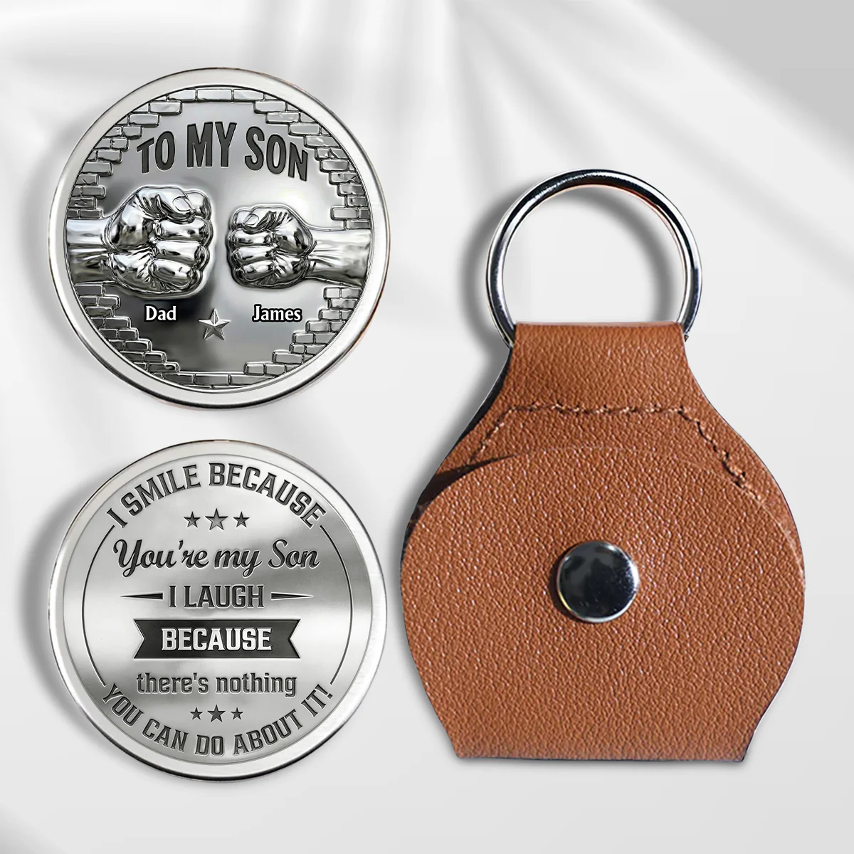 I Smile Because You - Personalized Custom Pocket Hug
