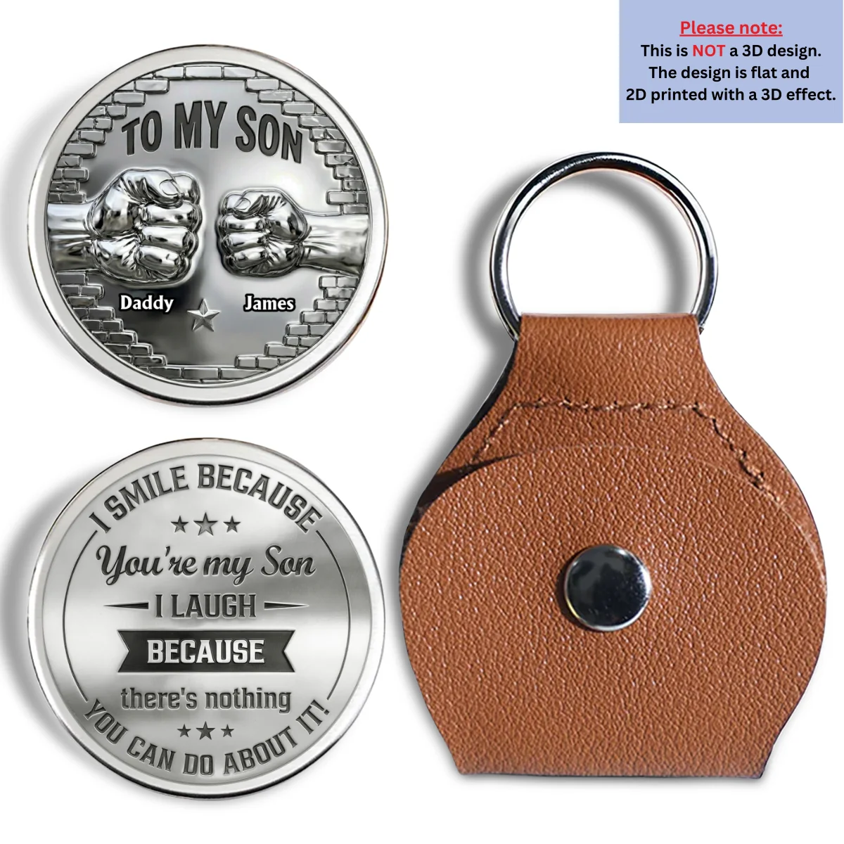 I Smile Because You - Personalized Custom Pocket Hug - Image 6