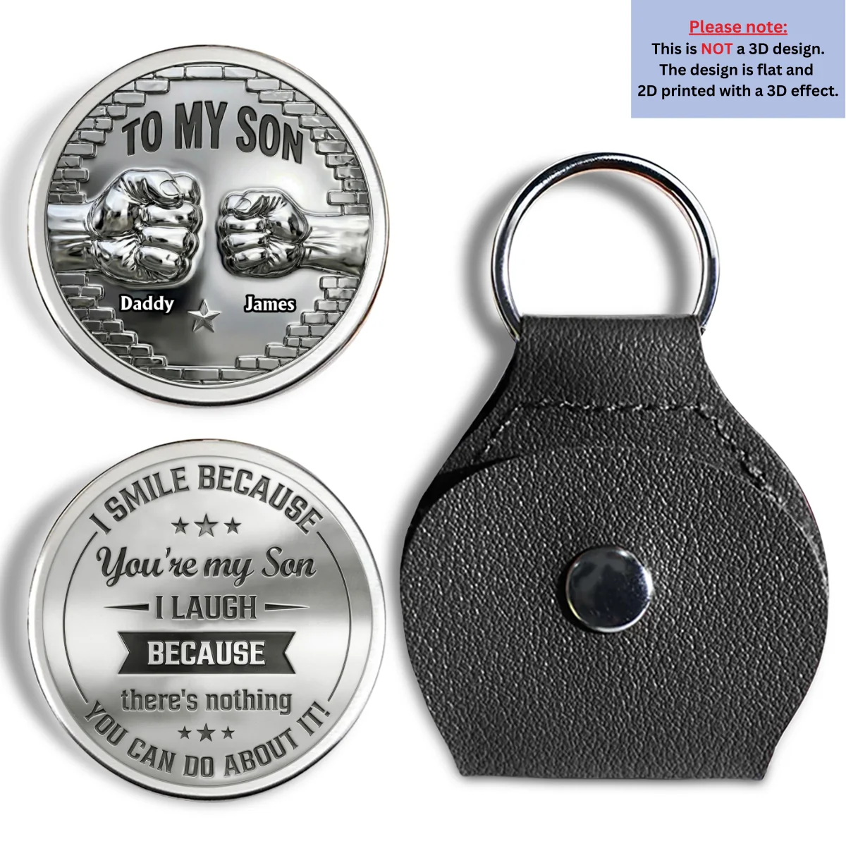 I Smile Because You - Personalized Custom Pocket Hug - Image 7