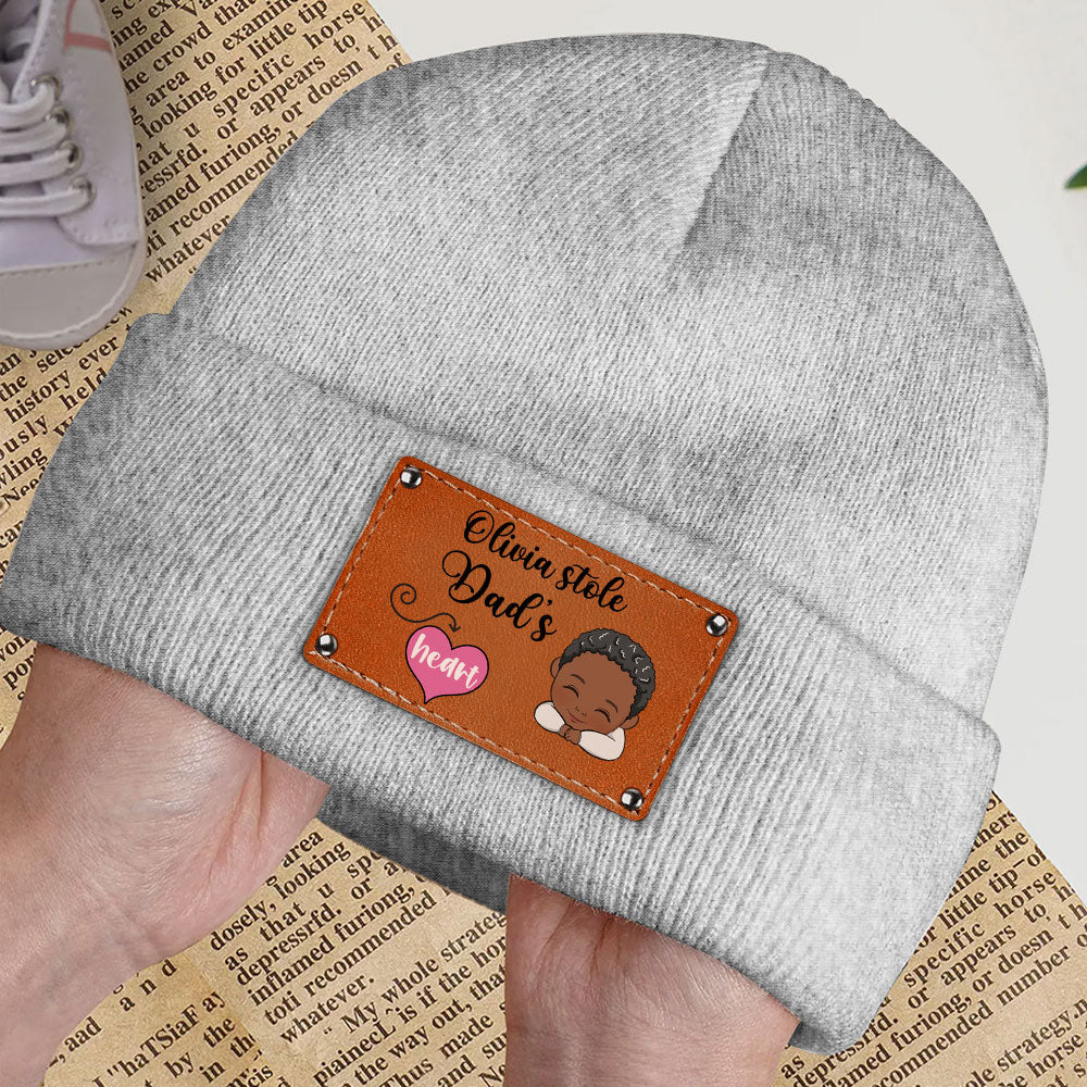 I Stole The Heart Of Mommy - Personalized Custom Beanie - Image 3