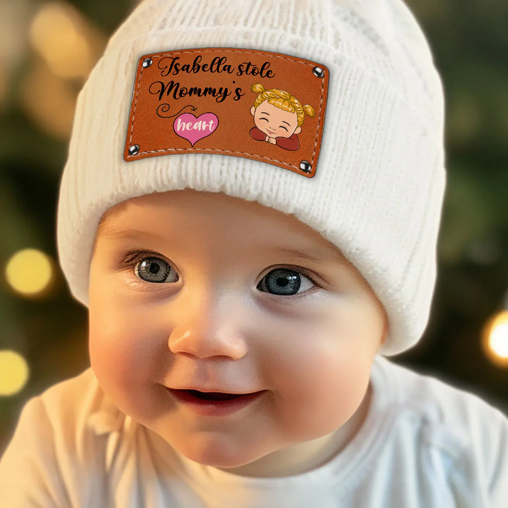I Stole The Heart Of Mommy - Personalized Custom Beanie - Image 4