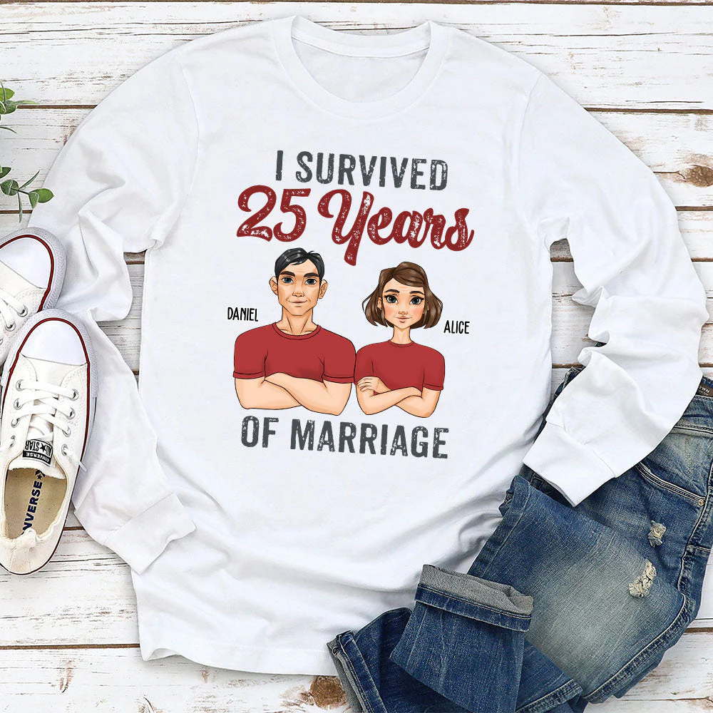 I Survived - Personalized Custom Long Sleeve T-shirt - Image 2