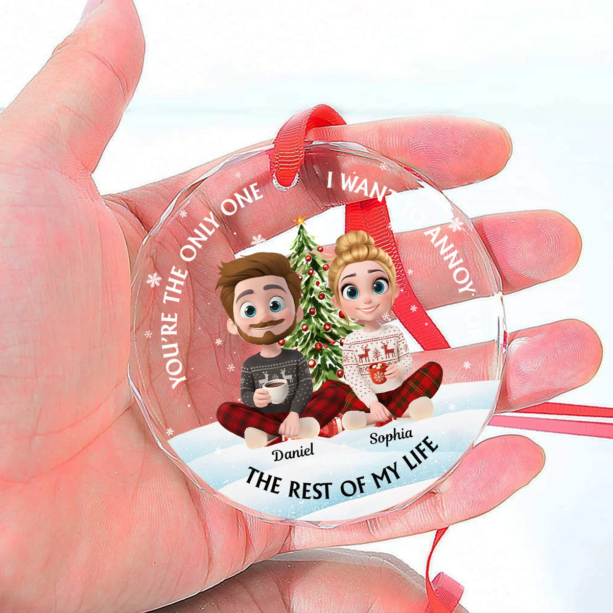 I Want To Annoy You - Personalized Custom Glass Ornament - Image 5