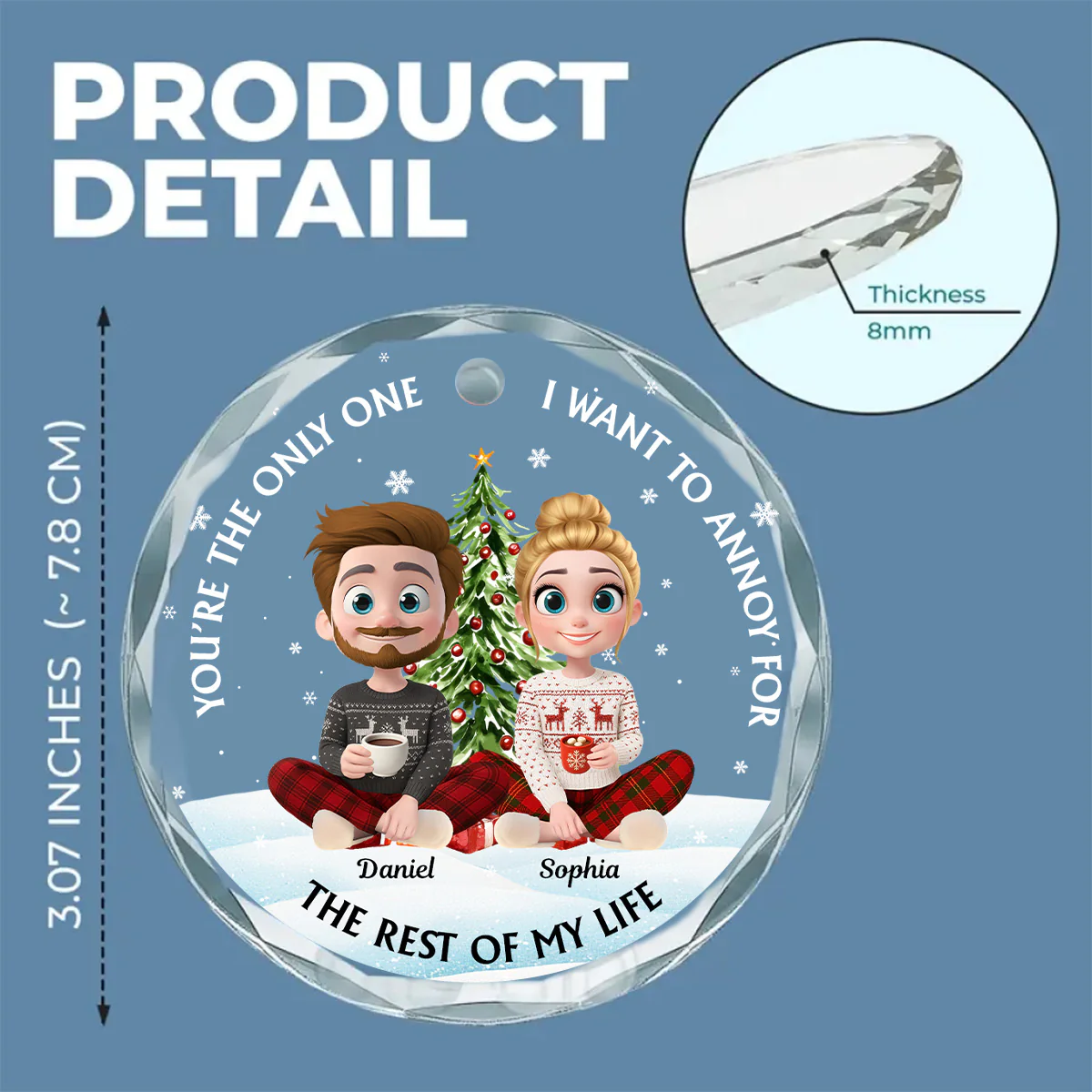 I Want To Annoy You - Personalized Custom Glass Ornament - Image 6