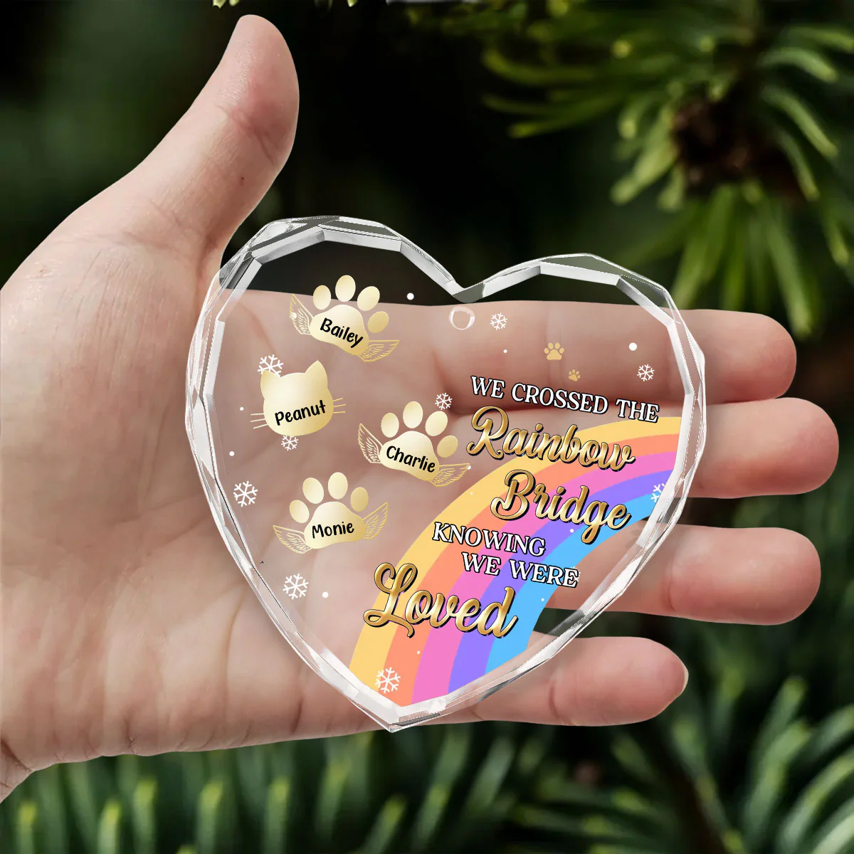 I Was Loved - Personalized Custom Glass Ornament - Image 4