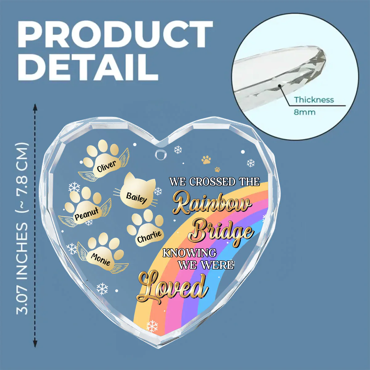 I Was Loved - Personalized Custom Glass Ornament - Image 5