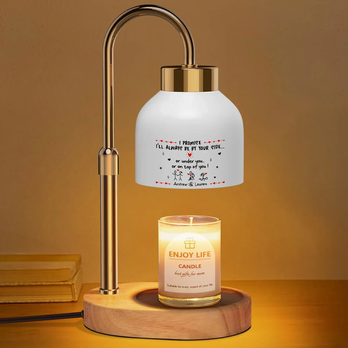 I Will Always Be By Your Side - Personalized Custom Candle Warmer Lamp - Image 8