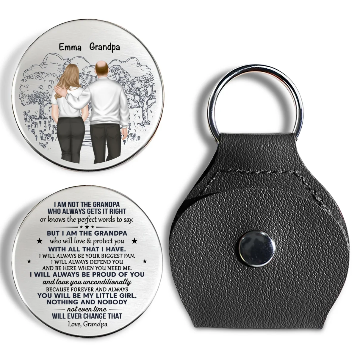 I Will Always Be Your Biggest Fan Ver Grandpa - Personalized Custom Pocket Hug - Image 6