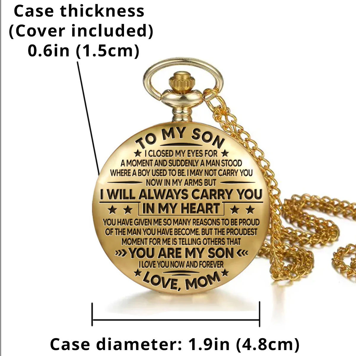 I Will Always Carry You - Personalized Custom Pocket Watch - Image 5