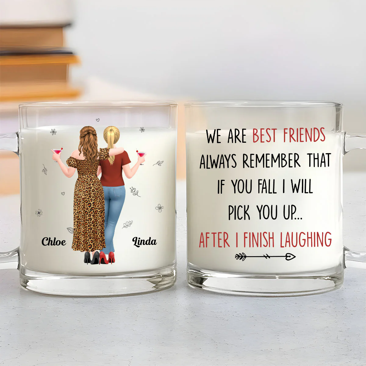 I Will Pick You After - Personalized Custom Glass Mug - Image 3