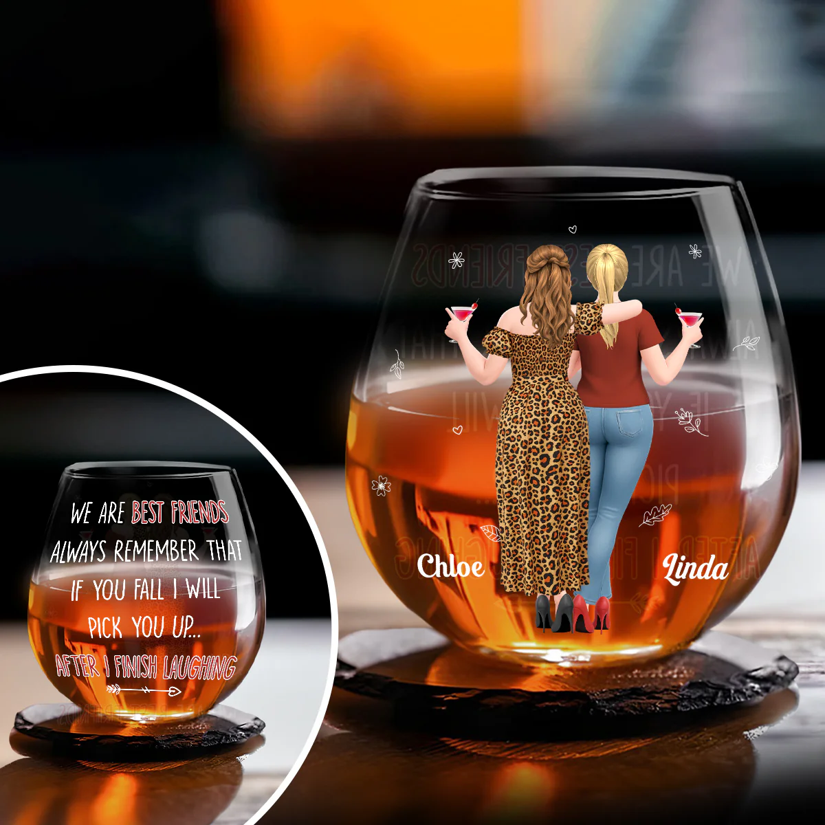 I Will Pick You After - Personalized Custom Wine Glass - Image 4