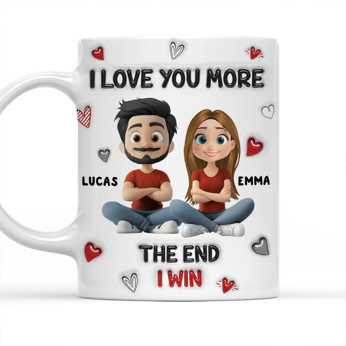 I Win - Personalized Custom 3D Inflated Effect Coffee Mug