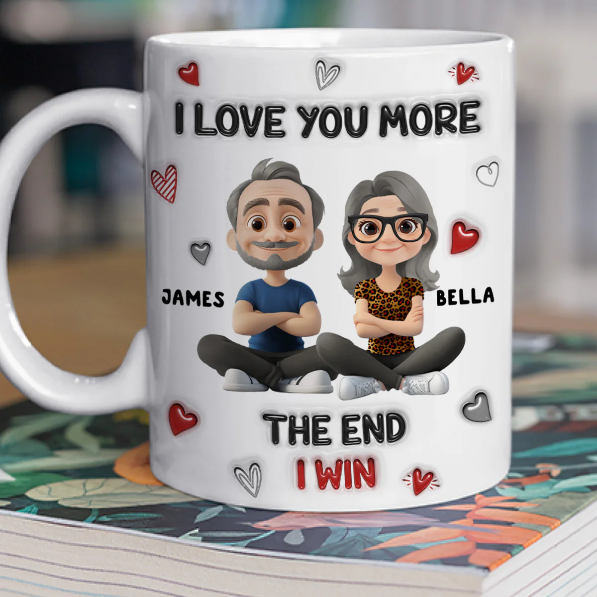 I Win - Personalized Custom 3D Inflated Effect Coffee Mug - Image 3