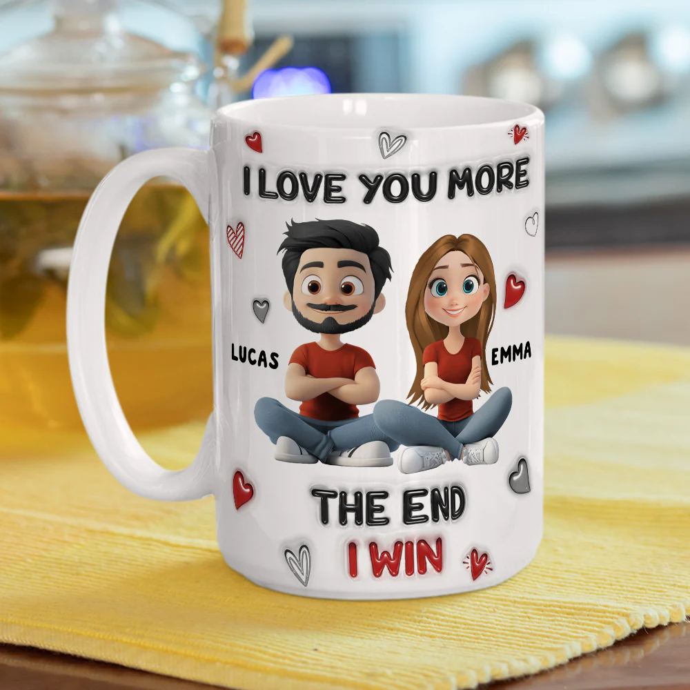 I Win - Personalized Custom 3D Inflated Effect Coffee Mug - Image 5