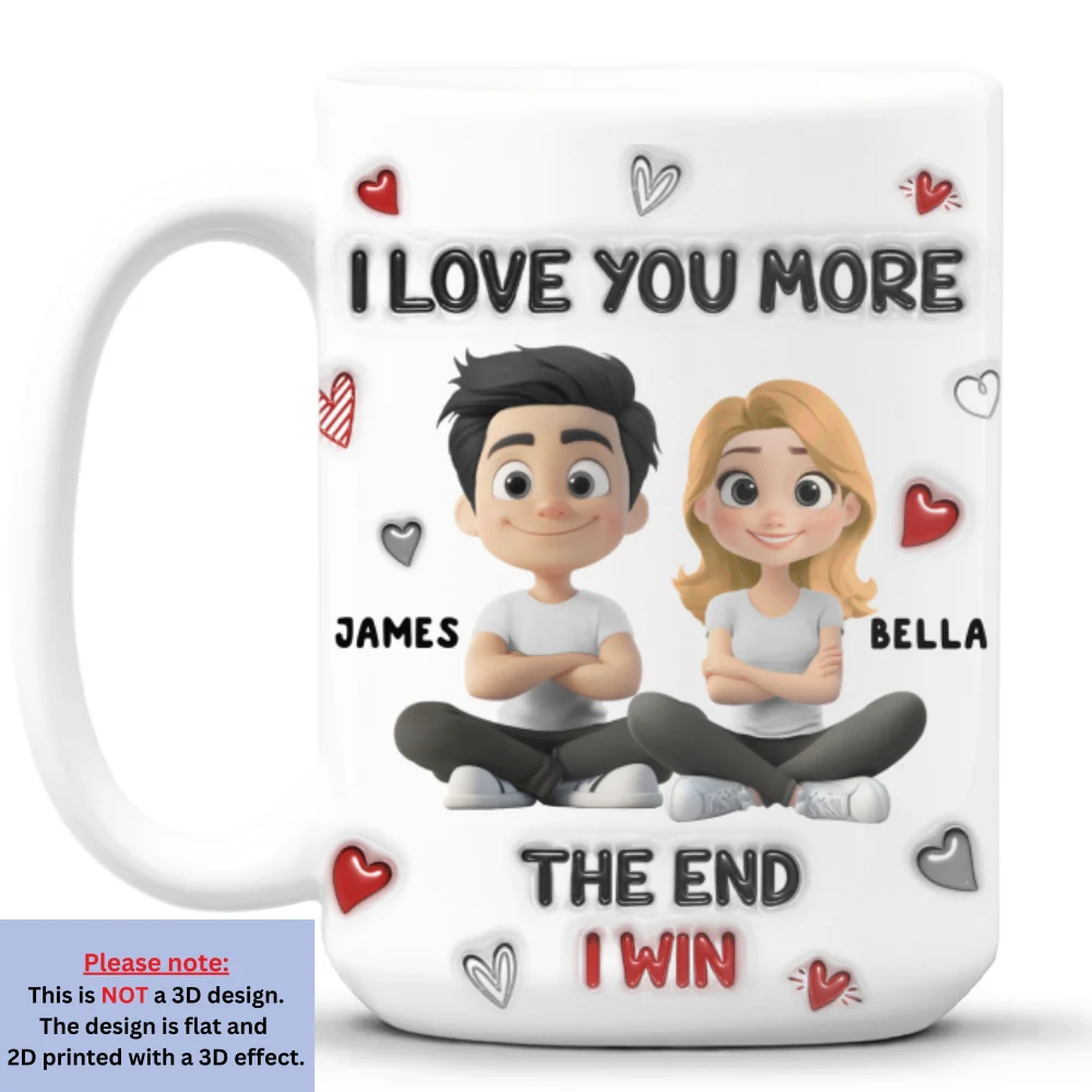 I Win - Personalized Custom 3D Inflated Effect Coffee Mug - Image 8