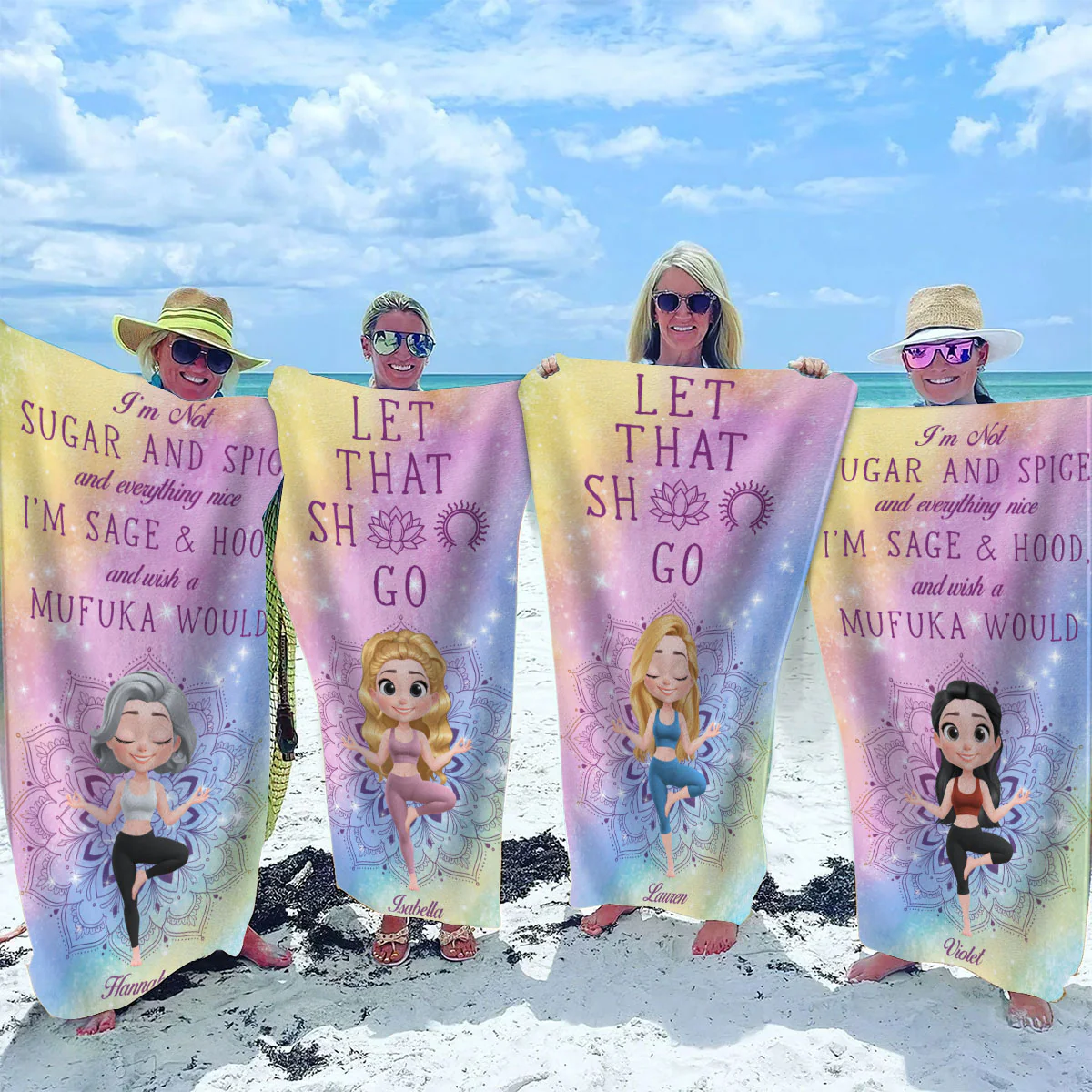 I Wish A Mufuka Would - Personalized Custom Beach Towel - Image 4