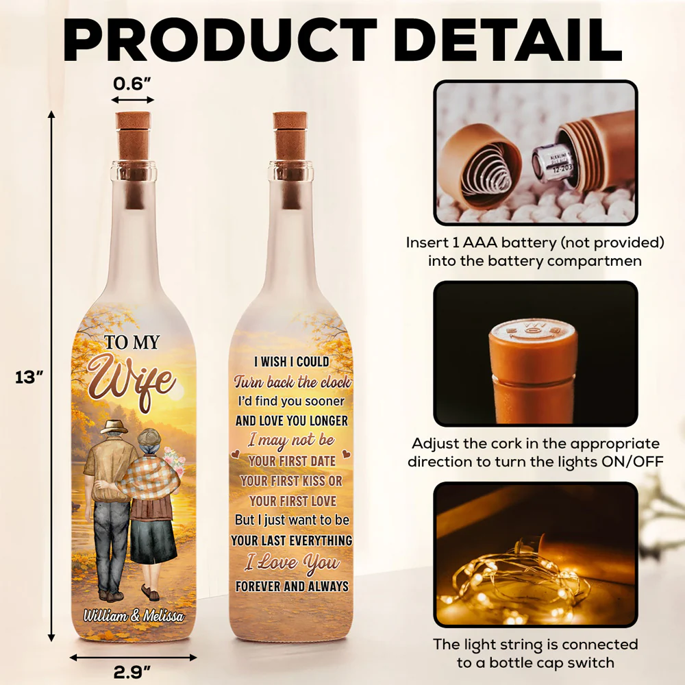 I Wish I Could - Personalized Custom Bottle Lamp - Image 7