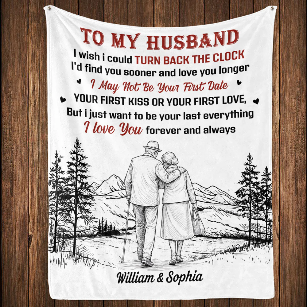 I Wish I Could Turn Back The Clock - Personalized Custom Fleece Blanket - Image 4