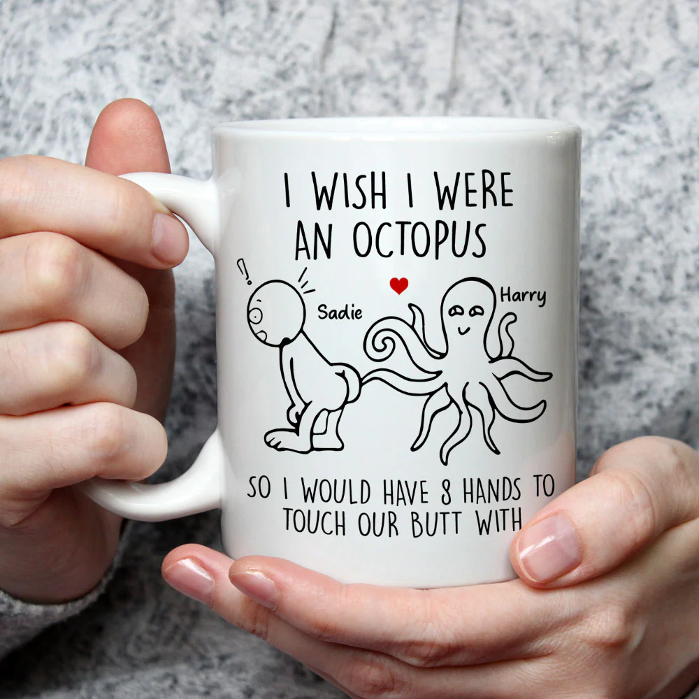 I Wish I Were An Octopus - Personalized Custom Coffee Mug - Image 3