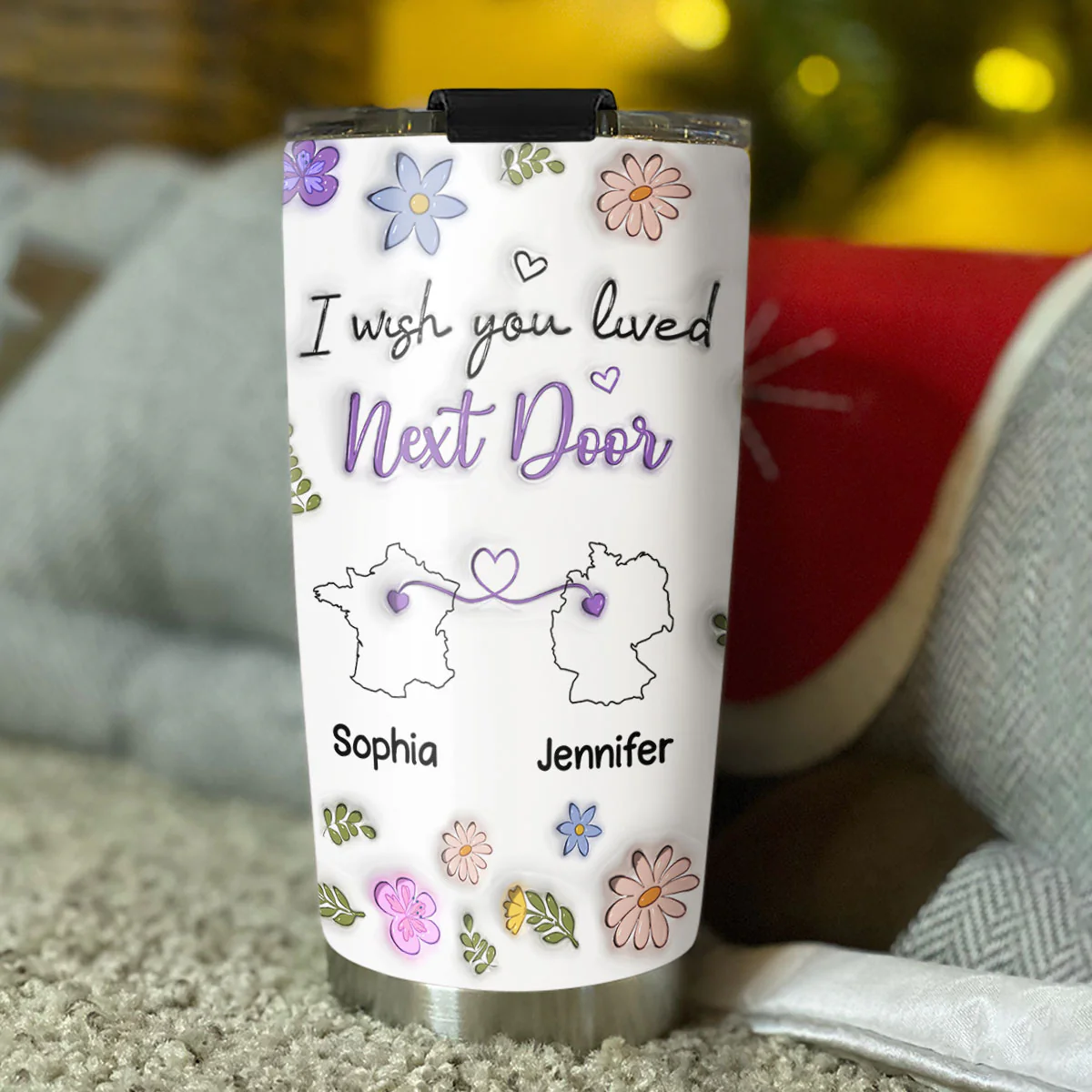 I Wish We Lived Close Country Version - Personalized Custom 3D Inflated Effect Tumbler - Image 3