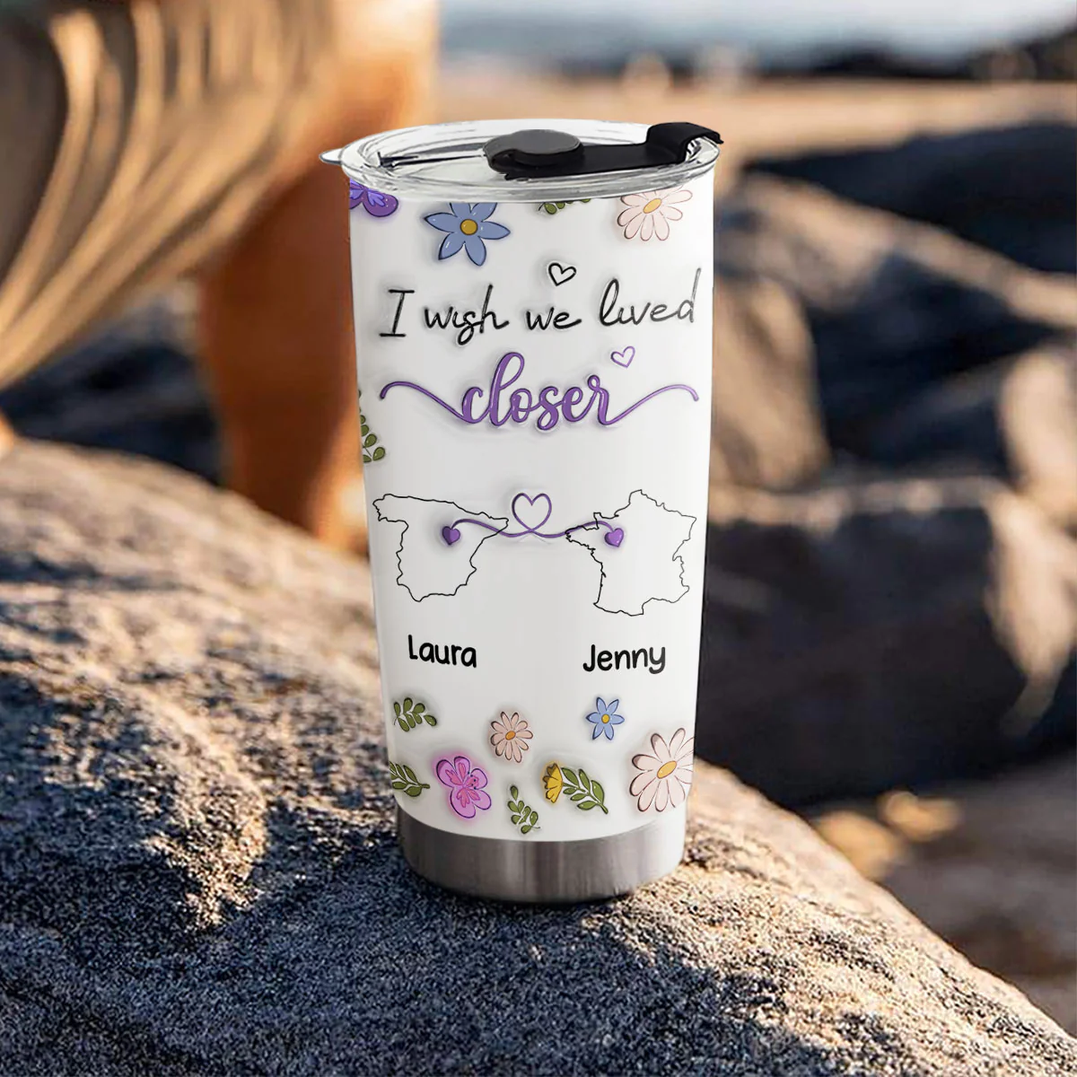I Wish We Lived Close Country Version - Personalized Custom 3D Inflated Effect Tumbler - Image 4