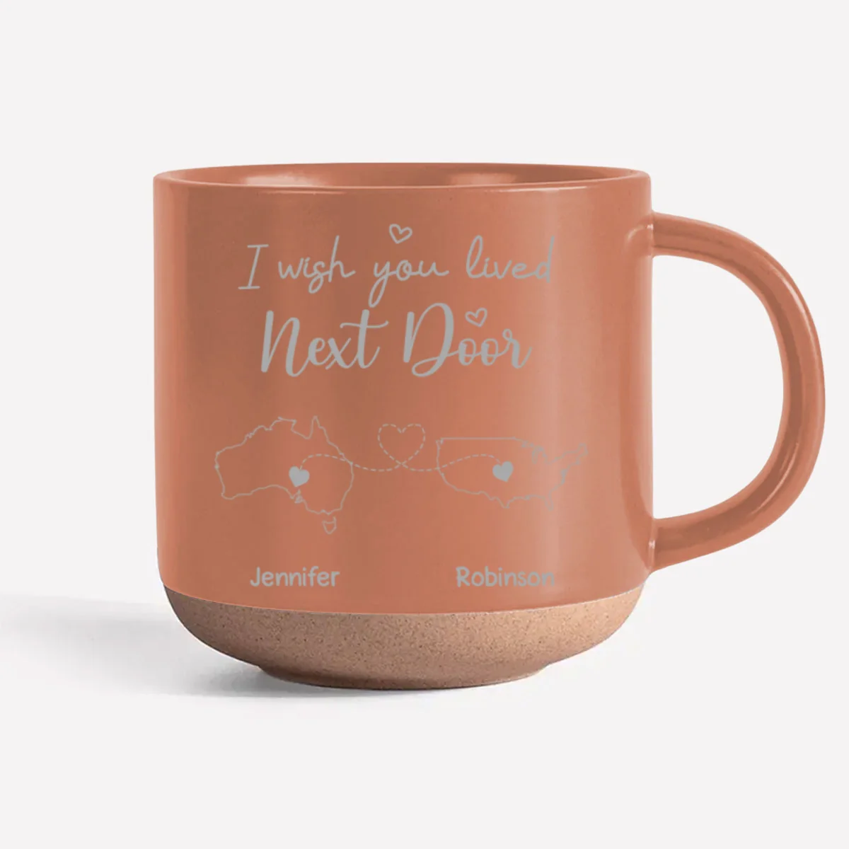 I Wish We Lived Close International  - Personalized Custom Pottery Mug - Image 9