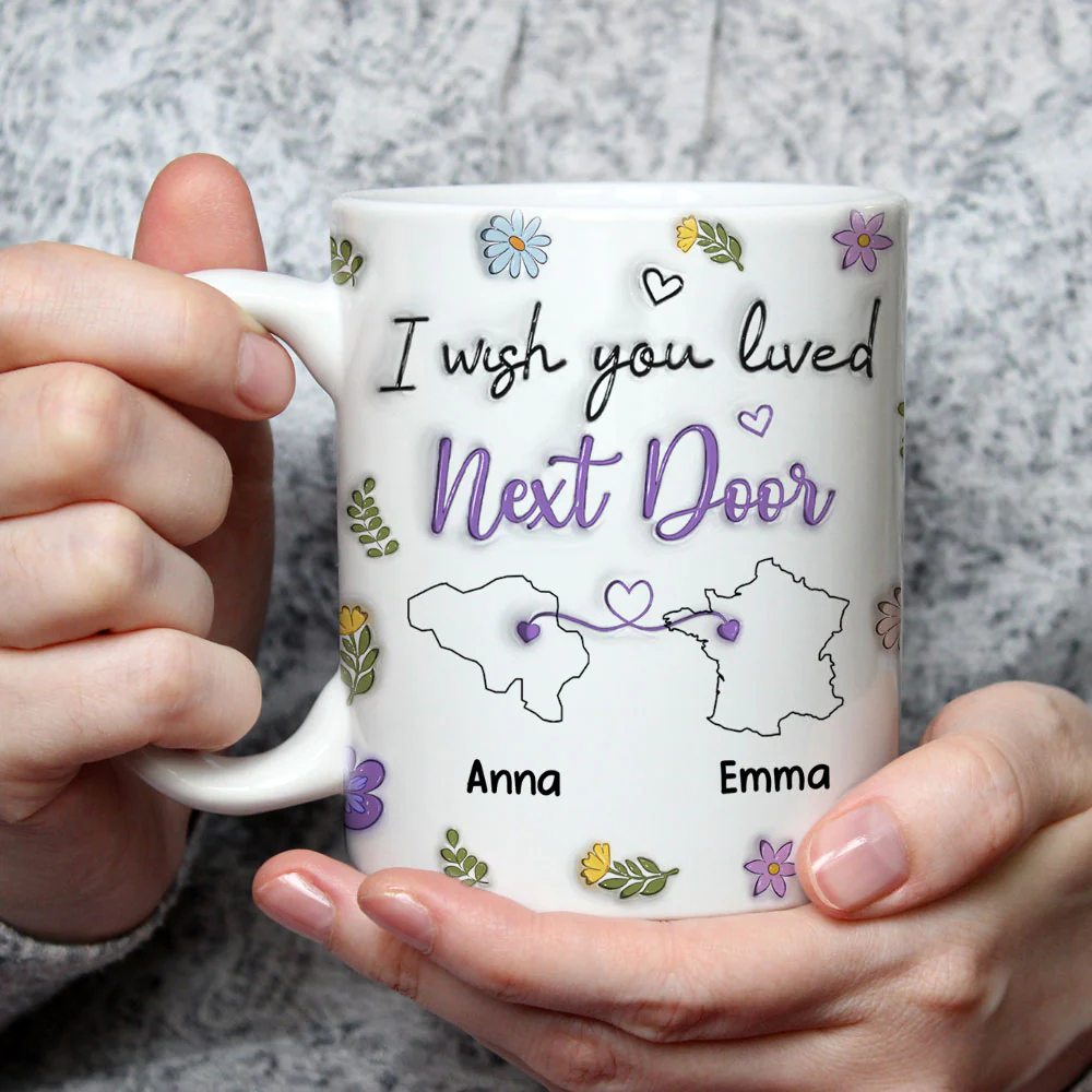 I Wish We Lived Closer Country Version - Personalized Custom 3D Inflated Effect Mug - Image 2
