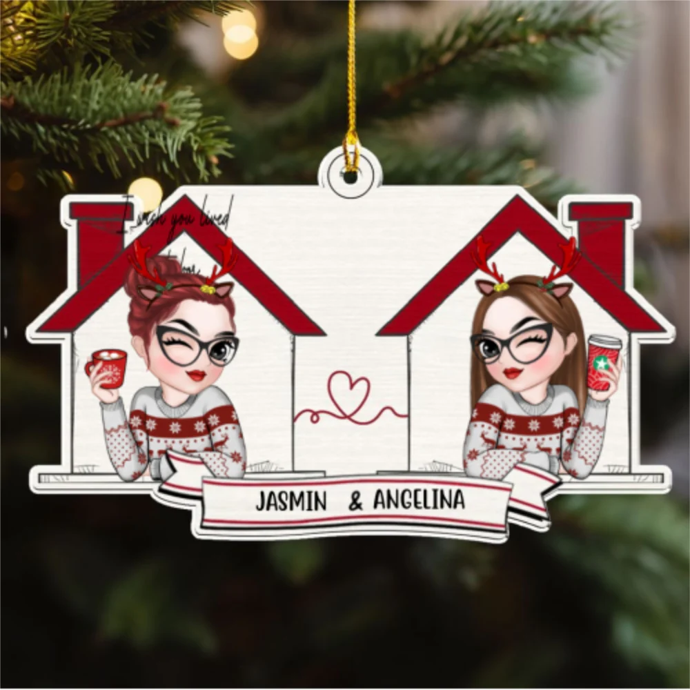 I Wish We Lived  Closer -  Personalized Custom Acrylic Ornament - Image 3