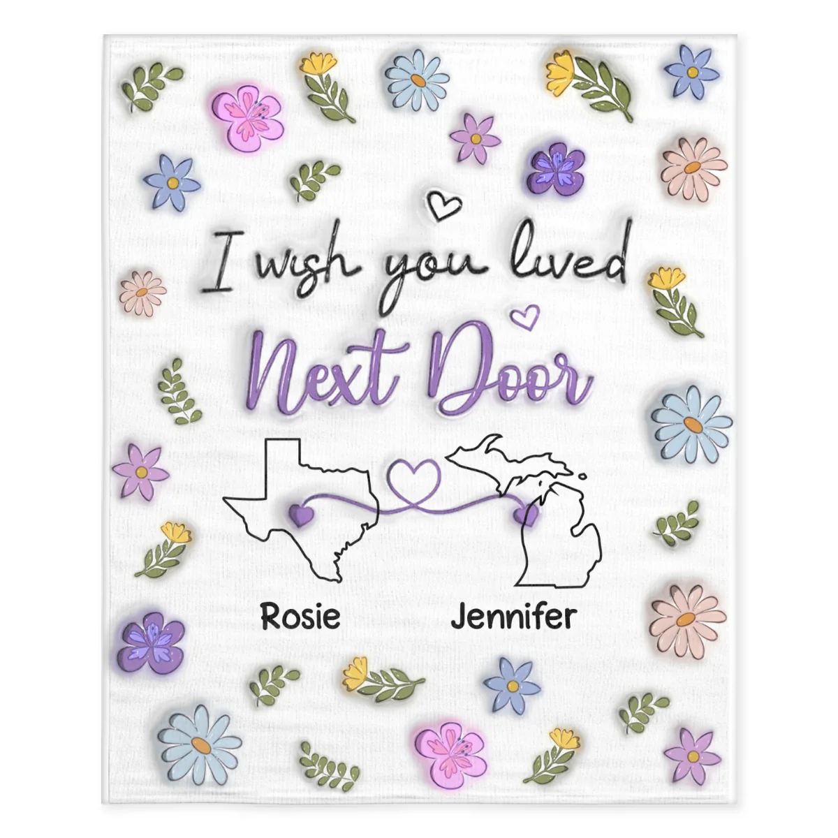 I Wish We Lived Closer - Personalized Custom Fleece Blanket - Image 10