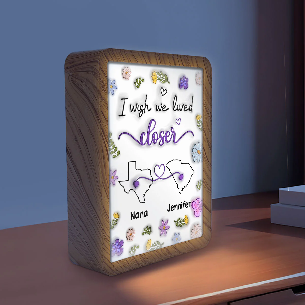 I Wish We Lived Closer - Personalized Custom Magic Mirror - Image 4
