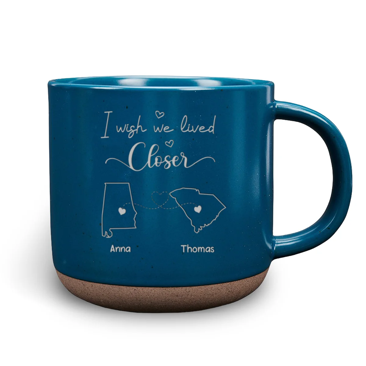 I Wish We Lived Closer - Personalized Custom Pottery Mug - Image 7