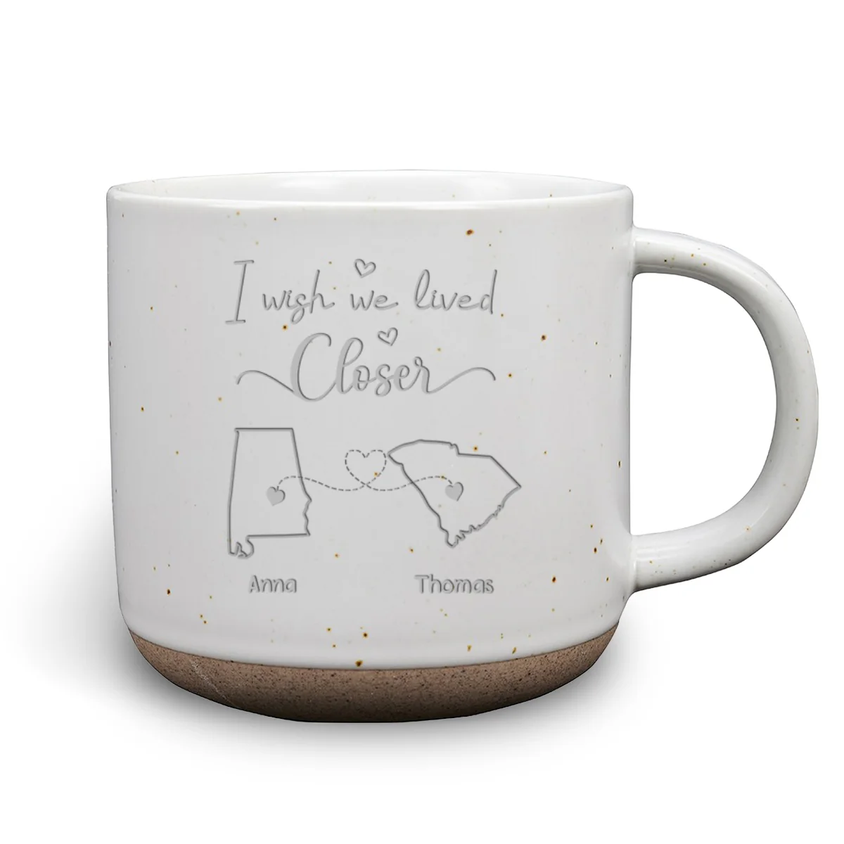 I Wish We Lived Closer - Personalized Custom Pottery Mug - Image 8