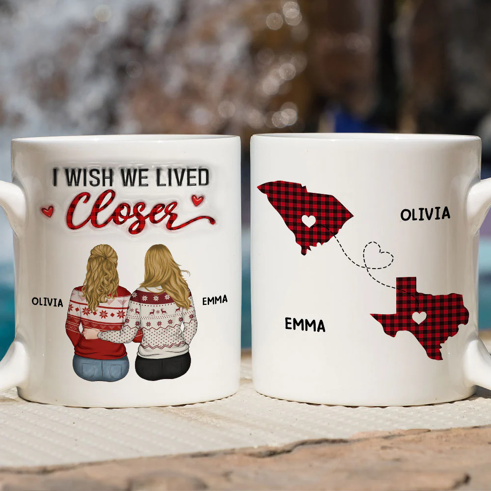I Wish You Lived Next Door - Personalized Custom 3D Inflated Effect Mug - Image 2