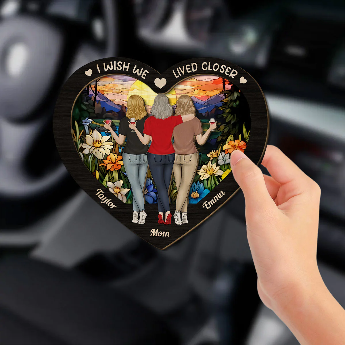 I Wish You Lived Next Door - Personalized Custom Car Visor Clip - Image 3