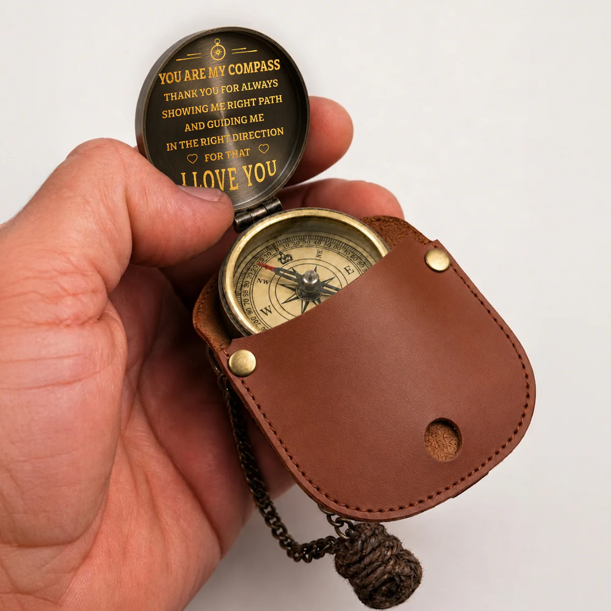 I Would Be Lost Without You - Personalized Custom Pocket Compass - Image 5