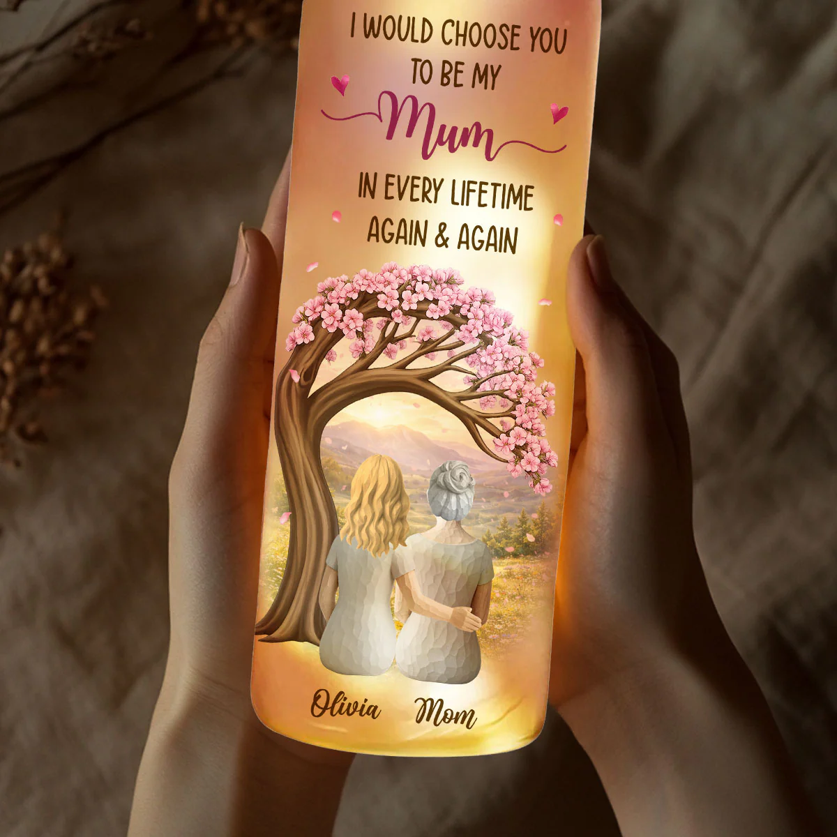 I Would Choose You In Every Lifetime - Personalized Custom Bottle Lamp - Image 3
