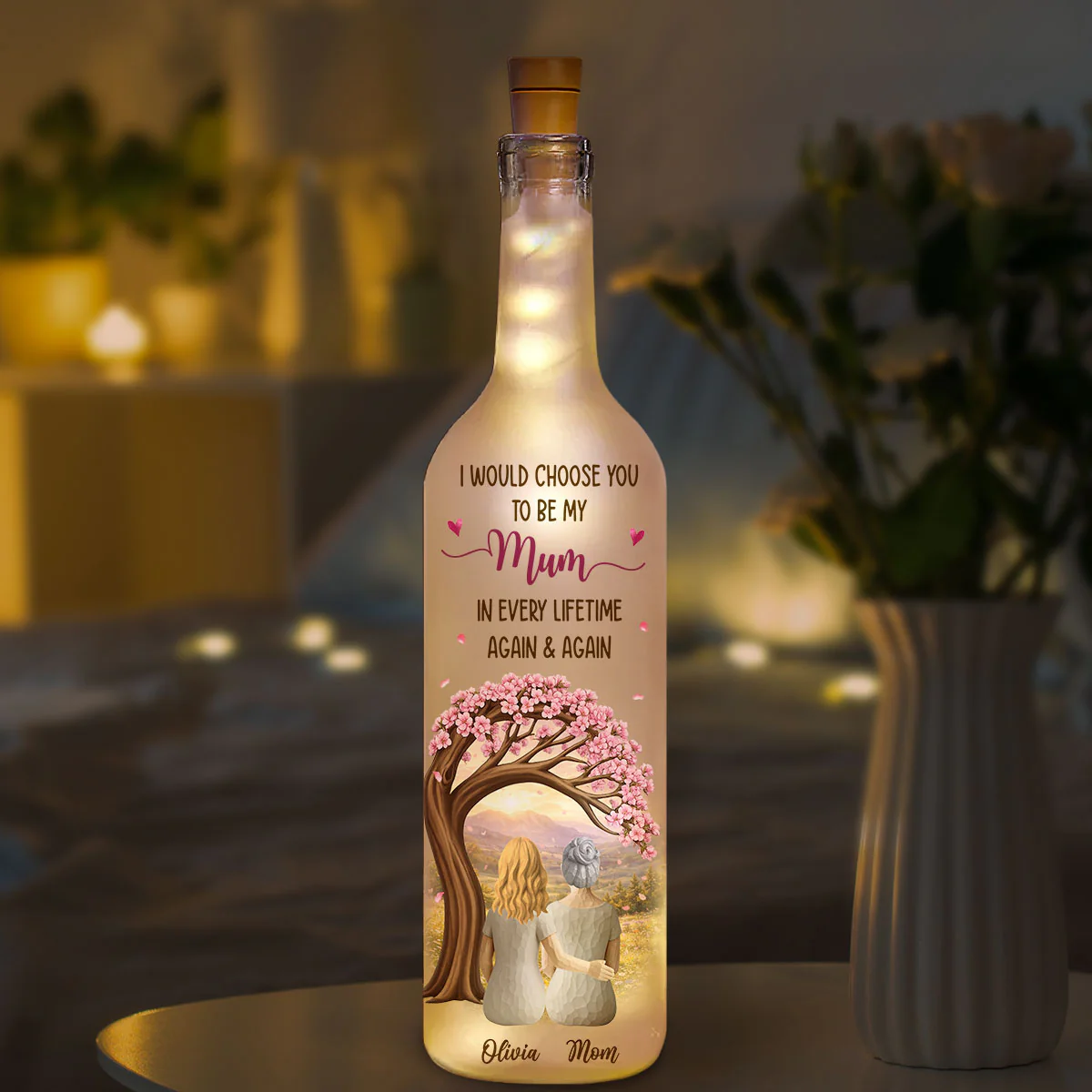 I Would Choose You In Every Lifetime - Personalized Custom Bottle Lamp - Image 5