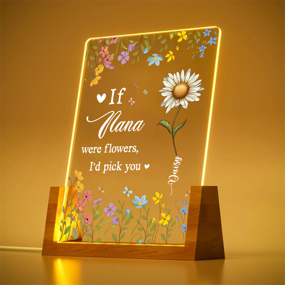 I Would Pick You - Personalized Custom Plaque With Walnut Base - Image 2