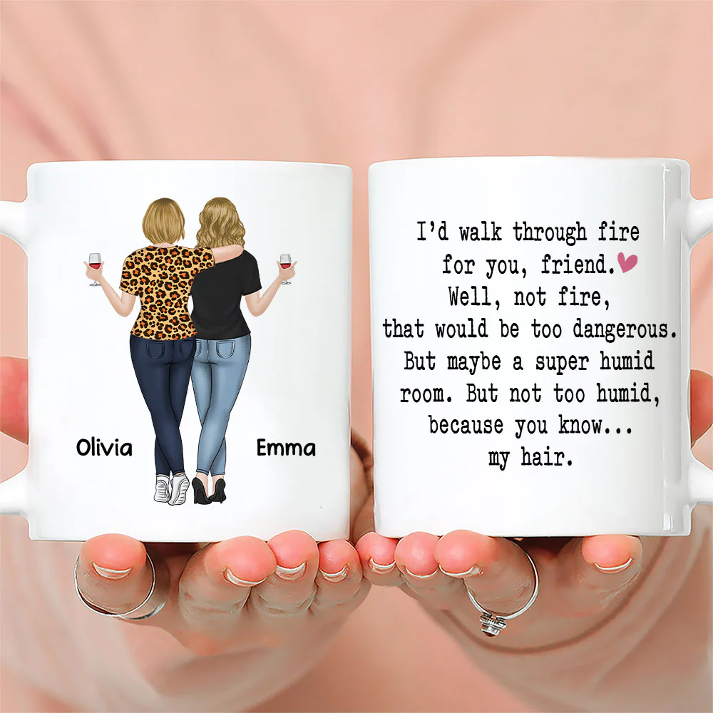 I Would Walk Through Fire For You - Personalized Custom Coffee Mug - Image 2