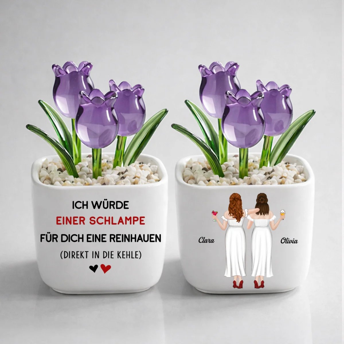 Ich Würde Für Dich Zuschlagen – Personalisierte Ewige Glastulpen - Image 10