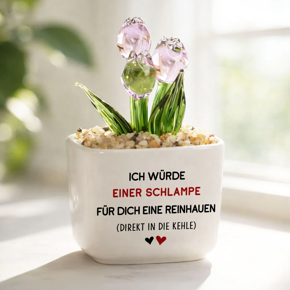 Ich Würde Für Dich Zuschlagen – Personalisierte Ewige Glastulpen - Image 3