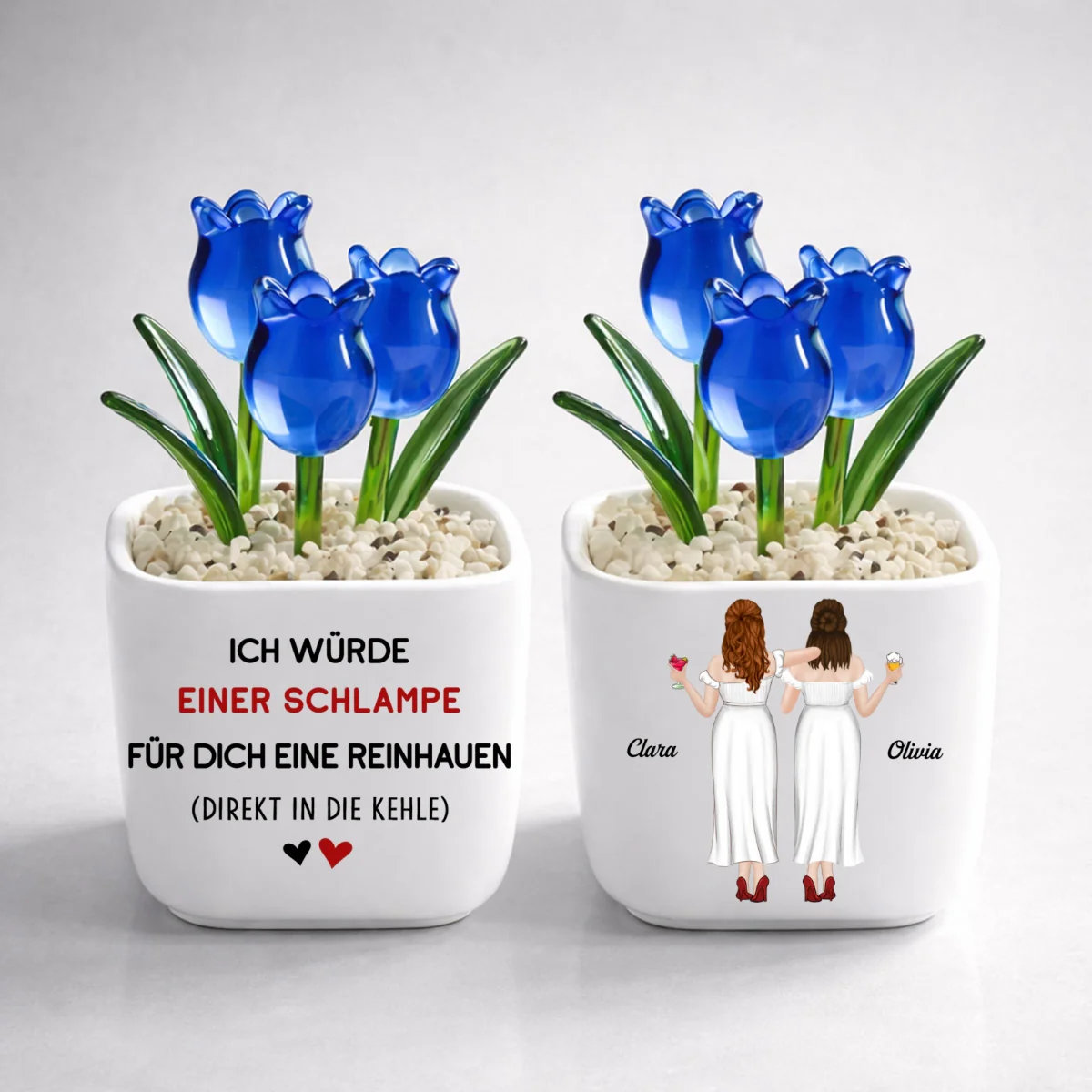 Ich Würde Für Dich Zuschlagen – Personalisierte Ewige Glastulpen - Image 8