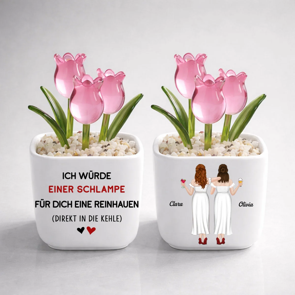 Ich Würde Für Dich Zuschlagen – Personalisierte Ewige Glastulpen - Image 9