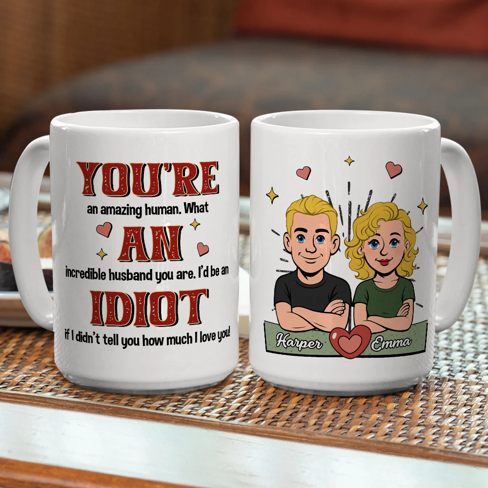 Idiot Love - Personalized Custom Coffee Mug - Image 4