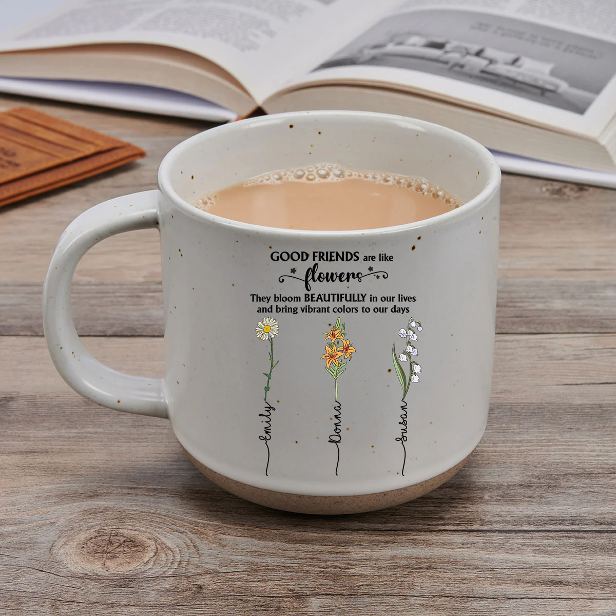 If Friends Were Flowers - Personalized Custom Pottery Mug - Image 3