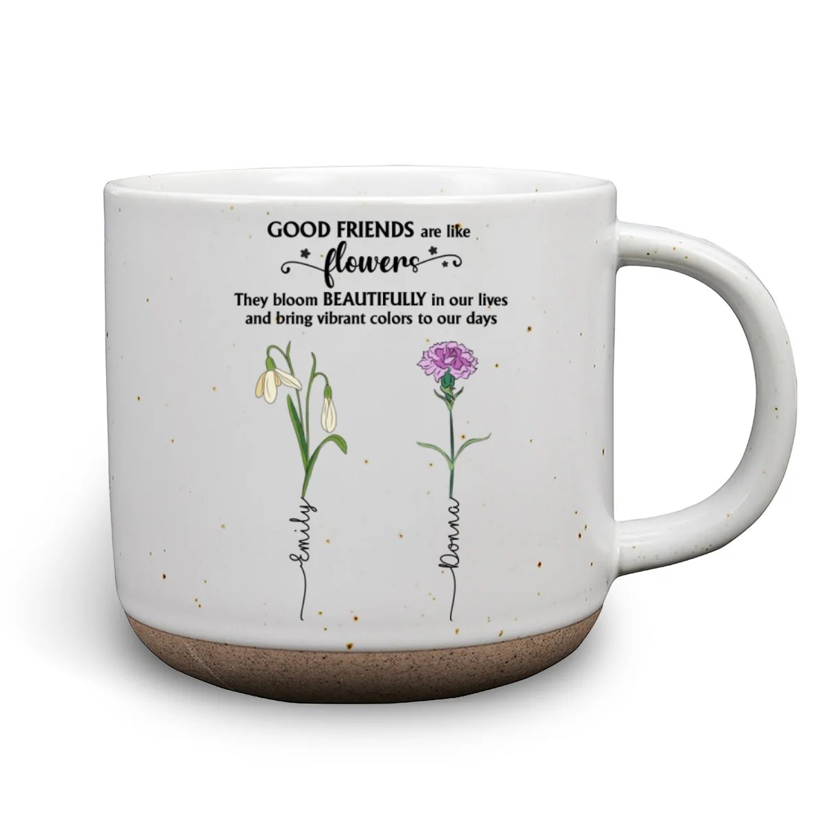 If Friends Were Flowers - Personalized Custom Pottery Mug - Image 8