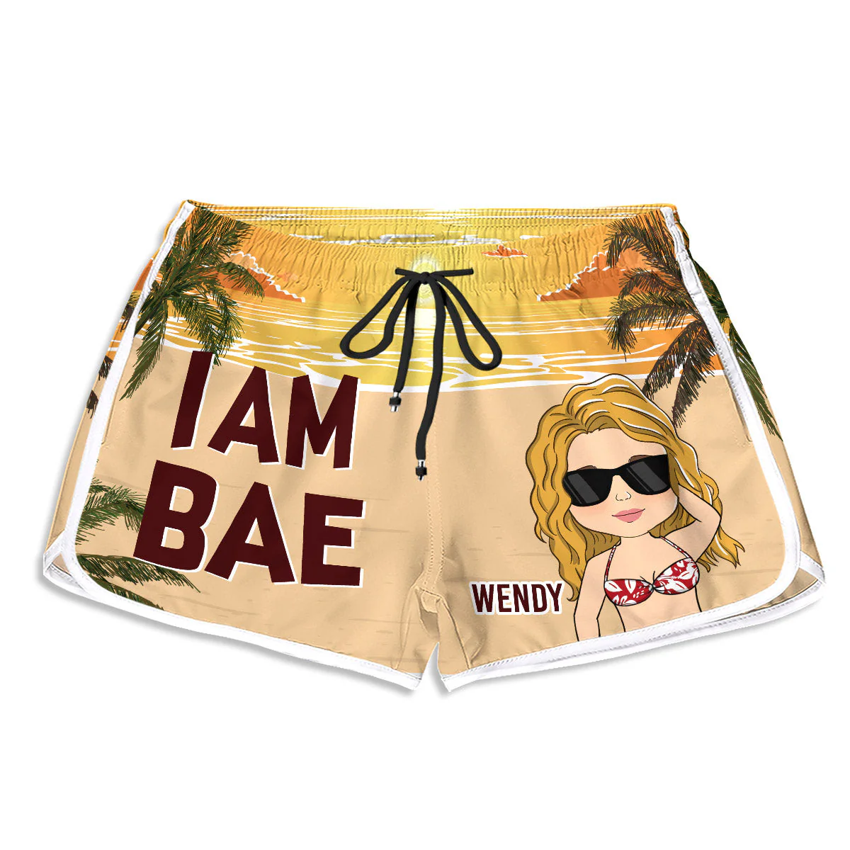If Lost Return To Bae  - Personalized Custom Couple Beach Shorts - Image 4