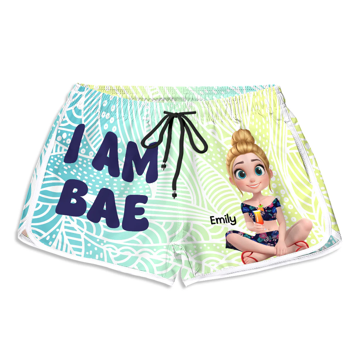 If Lost Return To Bae - Personalized Custom Couple Beach Shorts - Image 3