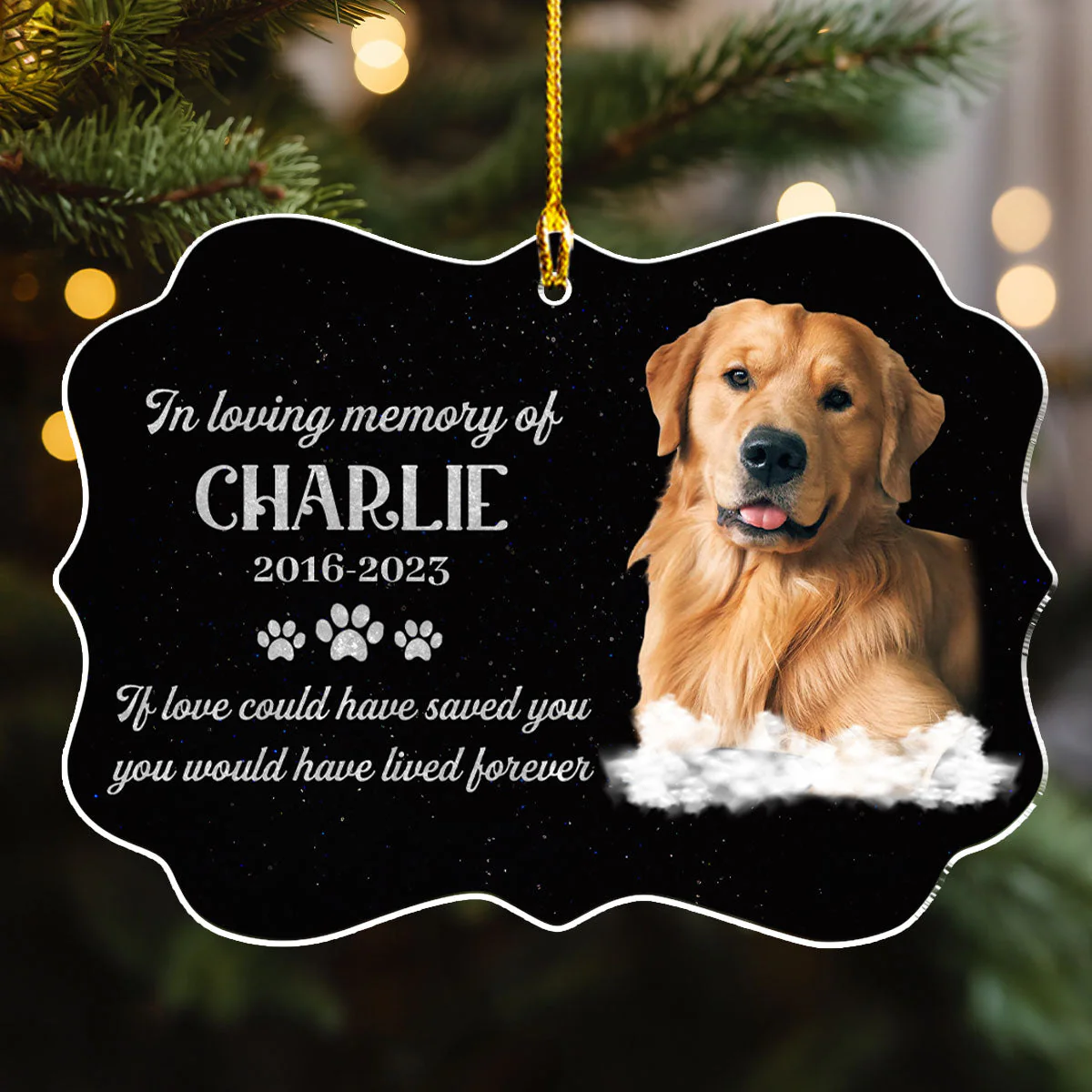 If Love Could Have Saved You - Personalized Custom Acrylic Ornament - Image 4